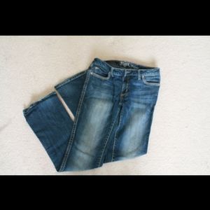 Dark wash boot cut jeans